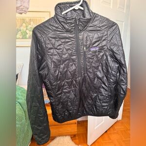 Patagonia Black Quilted Jacket with Zipper